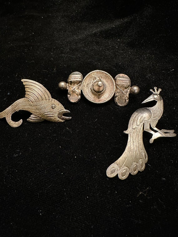 Mexican Sterling Brooches - image 2