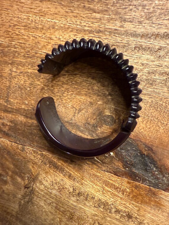 Ebony Black Plastic Bangle Bracelet: Runway Style - image 6