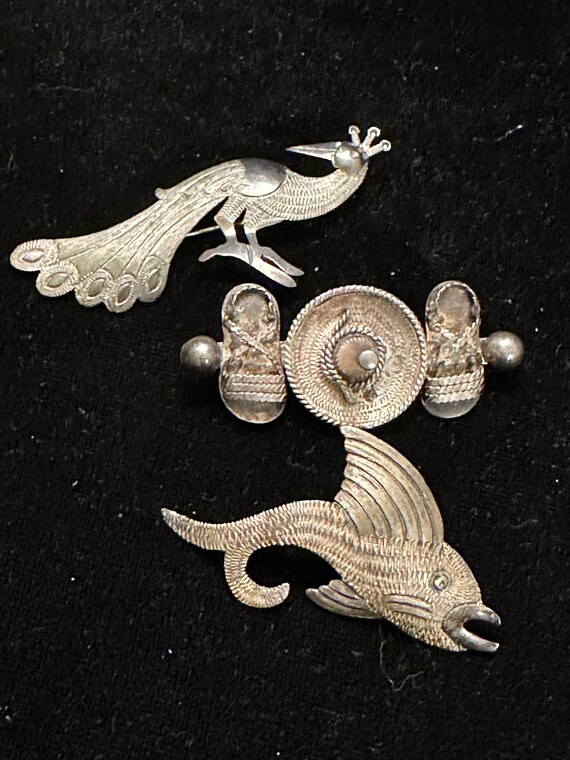 Mexican Sterling Brooches - image 8