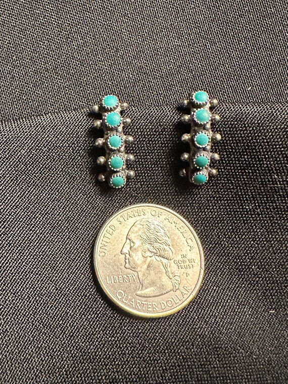Sterling Turquoise Earrings - image 4