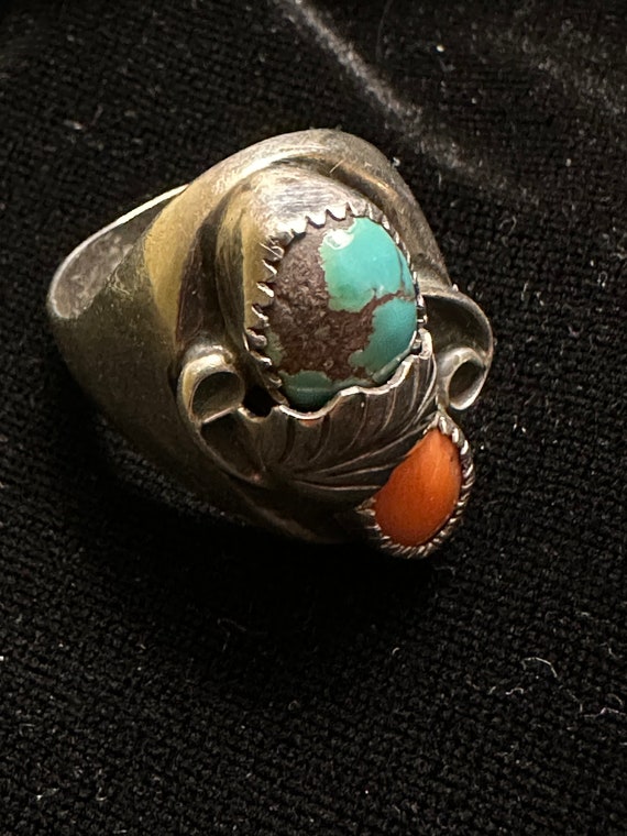 Native American Turquoise Ring - image 3