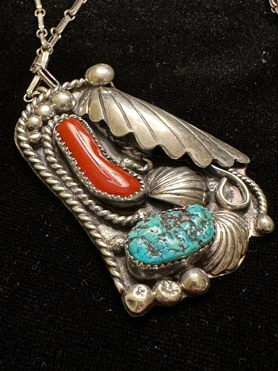 Native American Sterling Pendant - image 8