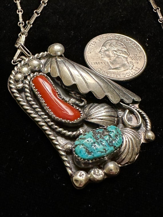 Native American Sterling Pendant - image 6