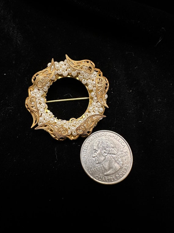 Miriam Haskell Wreath Brooch - image 4