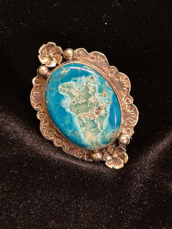 Native American Turquoise Brooch