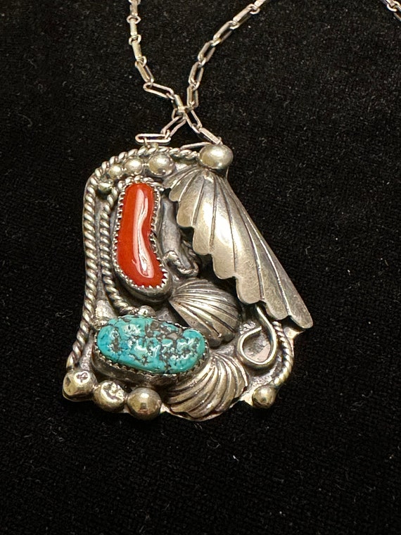 Native American Sterling Pendant - image 2