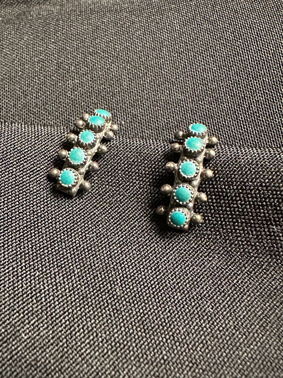 Sterling Turquoise Earrings - image 2