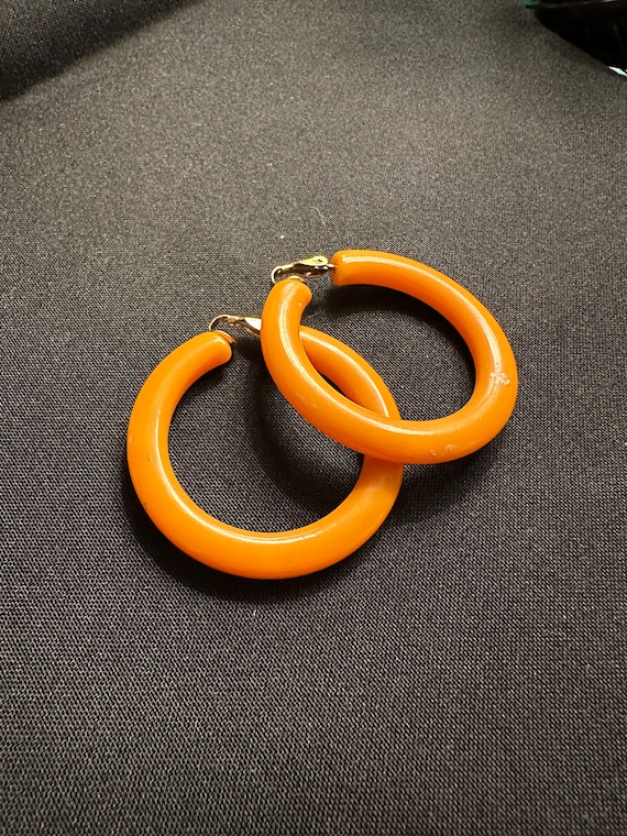 Bakelite Hoop Earrings