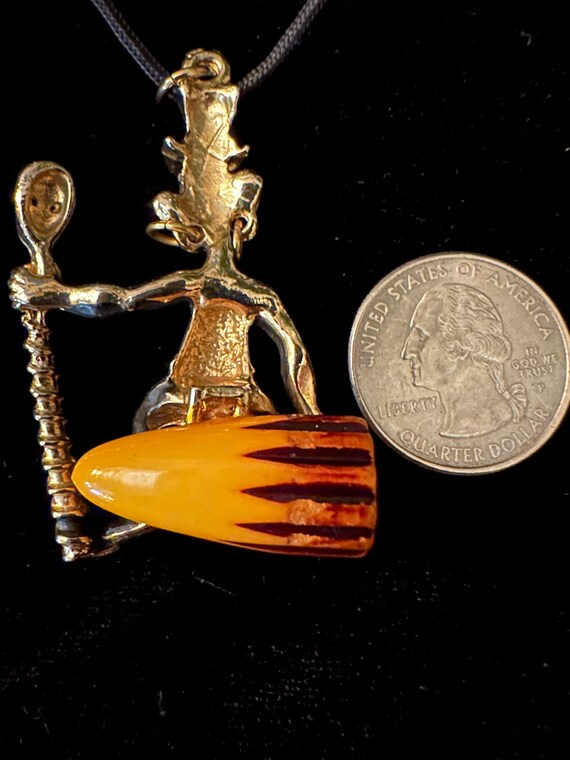 Bakelite Figural Man Necklace - image 5