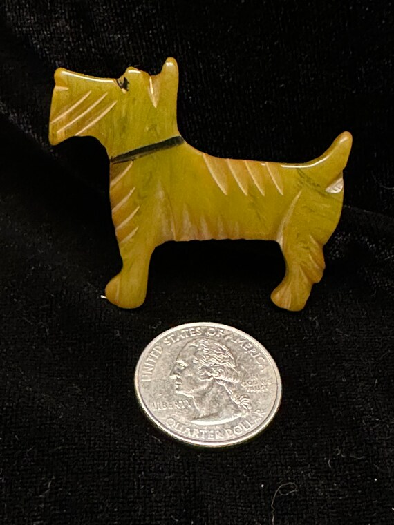 Scottie Bakelite Brooch - image 5