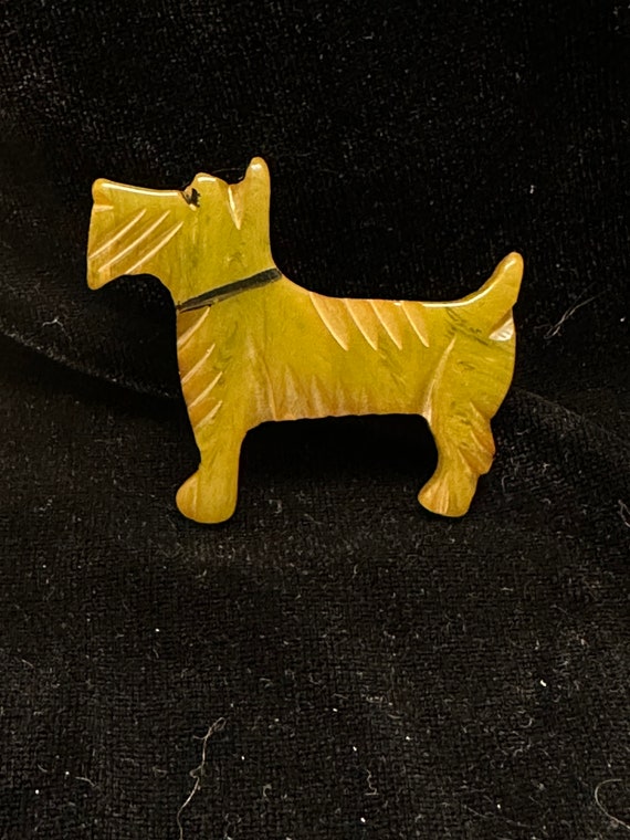 Scottie Bakelite Brooch - image 1