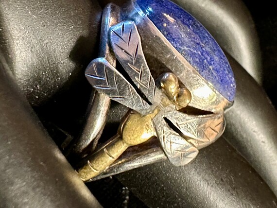 Sterling Lapis Ring - image 5