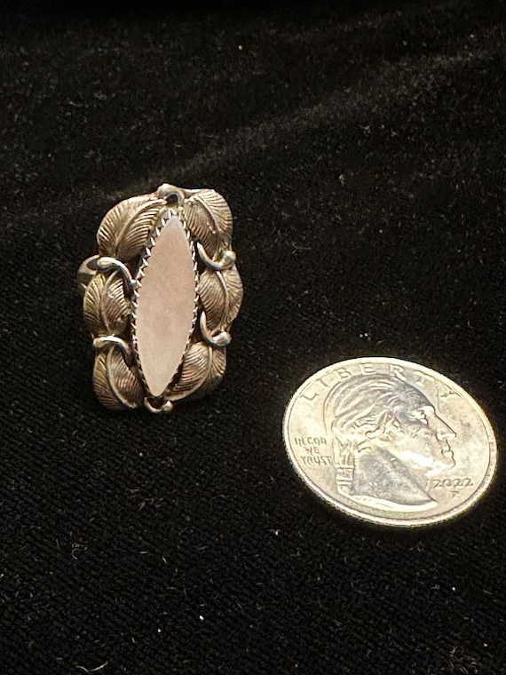 Native American Sterling MOP Ring - image 6