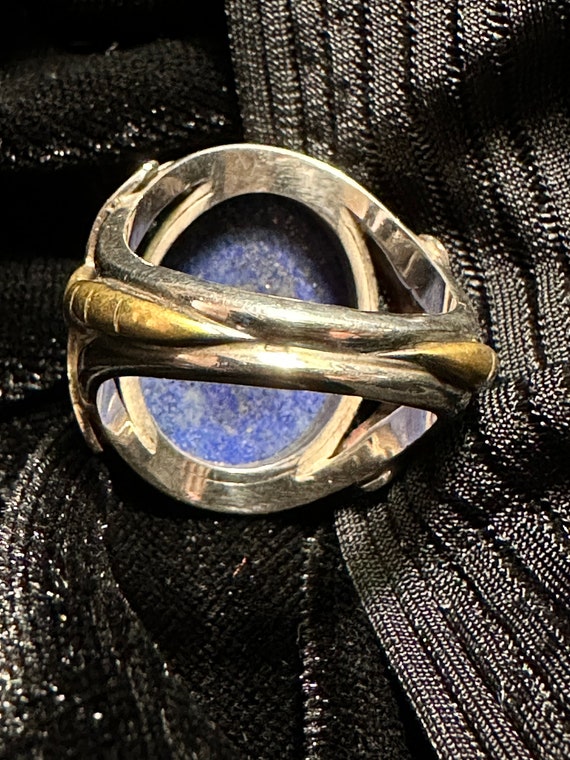 Sterling Lapis Ring - image 6