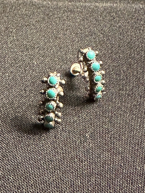 Sterling Turquoise Earrings - image 6