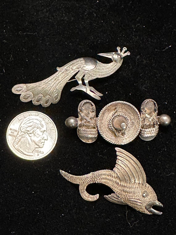 Mexican Sterling Brooches - image 9