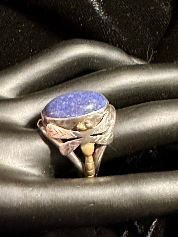 Sterling Lapis Ring - image 2