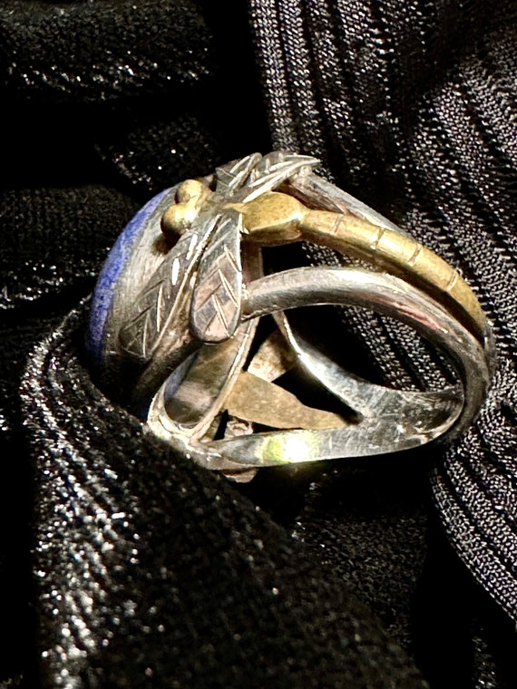 Sterling Lapis Ring - image 7