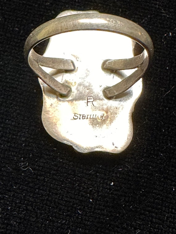 Native American Sterling MOP Ring - image 10