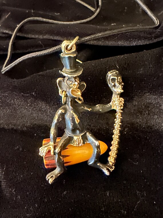 Bakelite Figural Man Necklace - image 6