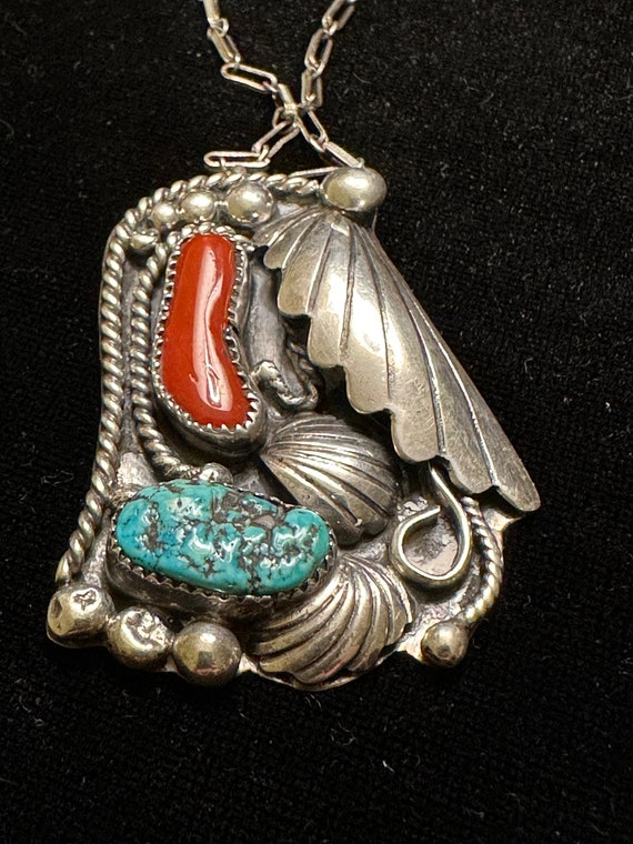 Native American Sterling Pendant - image 3