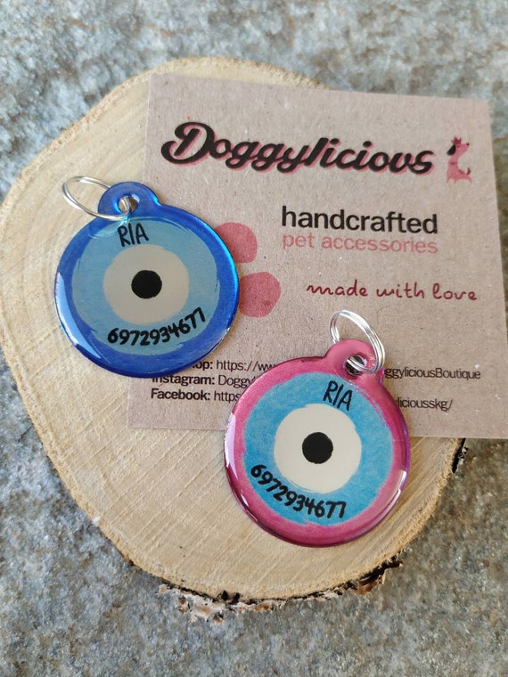 evil eye dog tag