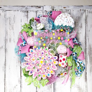 Candy Wreath, Birthday party decor, Sweet tooth theme decor, Holiday candy theme, sugar rush lane theme