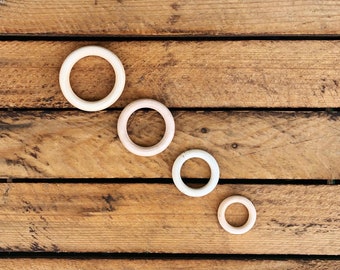 2 wooden rings || Natural wood rings || DIY Wooden Rings