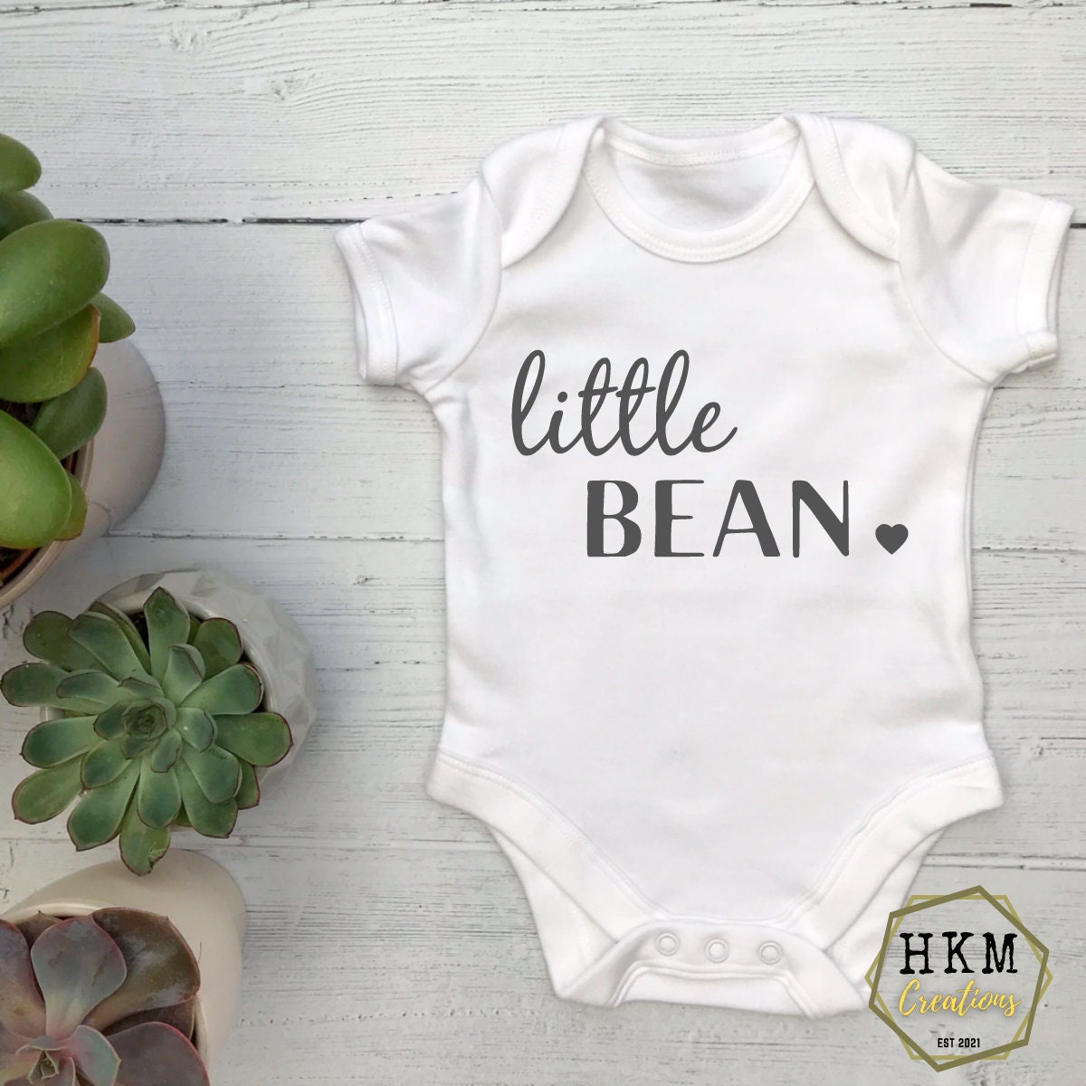 Little Bean Baby Grow / Vest BOYS GIRLS NEWBORN