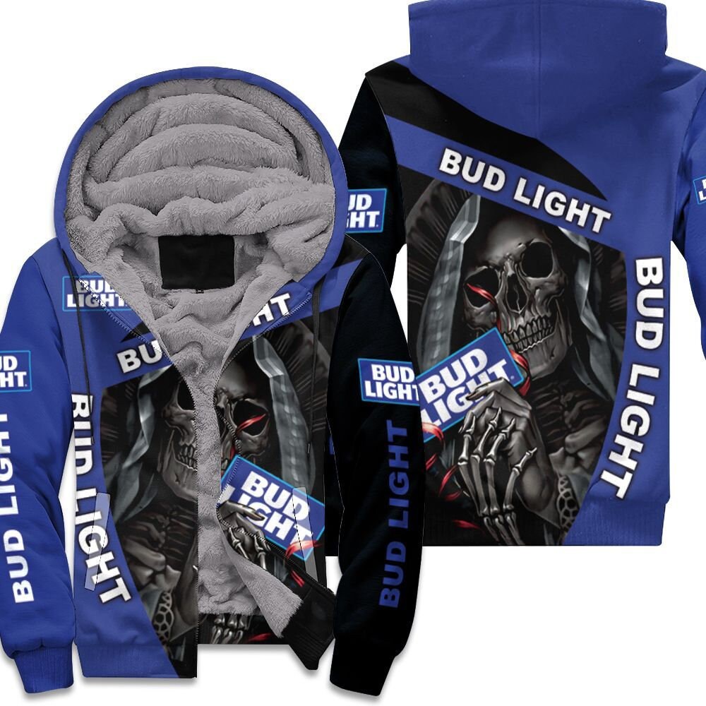 Nun Skull Hugs Bud Light Beer 3d Zip Hoodie