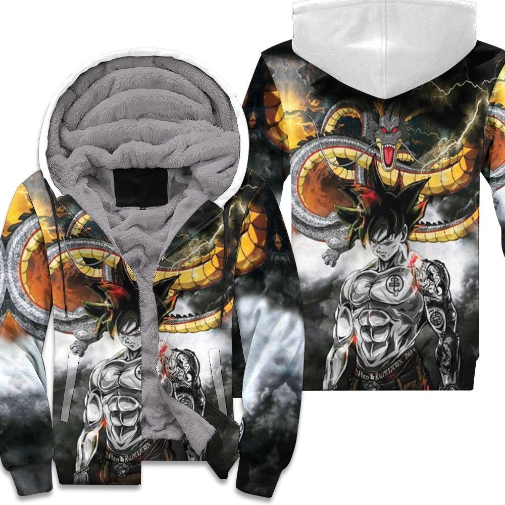 Dragon Ball Z Goku All Printed Style 3D Zip Hoodie