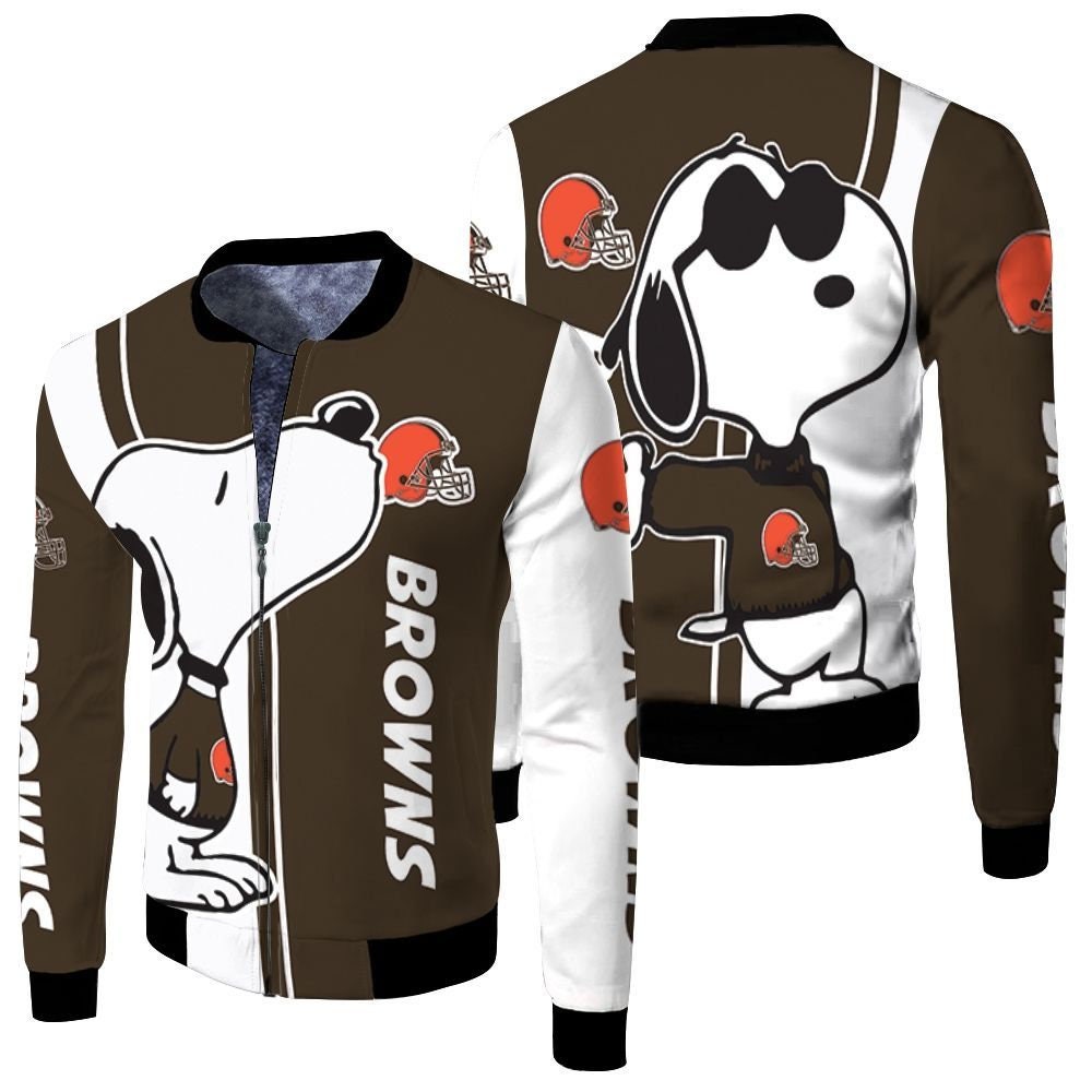 Cleveland Browns Snoopy Lover Men's Bomber Jacket