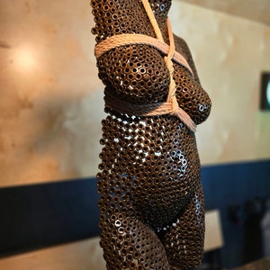 Shibari Sculpture 1 of 1 - Steel & Jute Rope - Bronze Finish