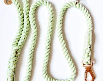 Mint Green Cotton Rope Leash / Dog Leash / Dog LeadCotton Rope Leash / Rope Dog Leash