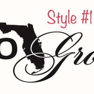 Flo Grown Car Decal / Florida Flo Grown Window Decal / Florida Decal / Flo Grown Decal / Florida Made Decal