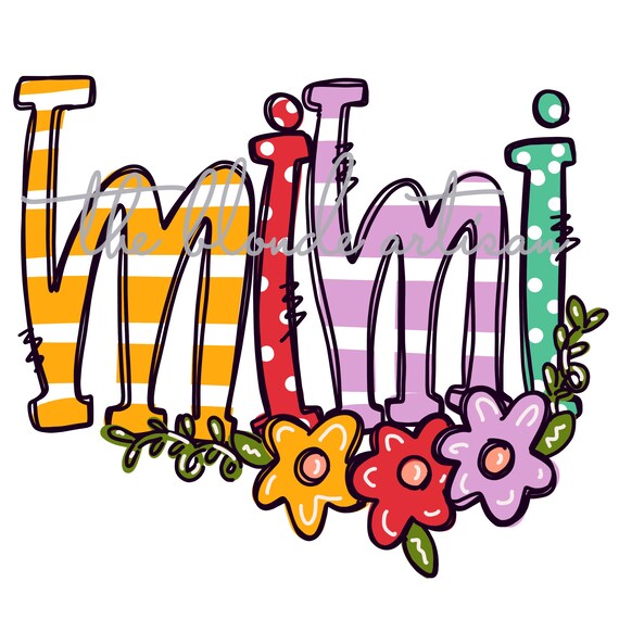 Mimi PNG Digital File Etsy
