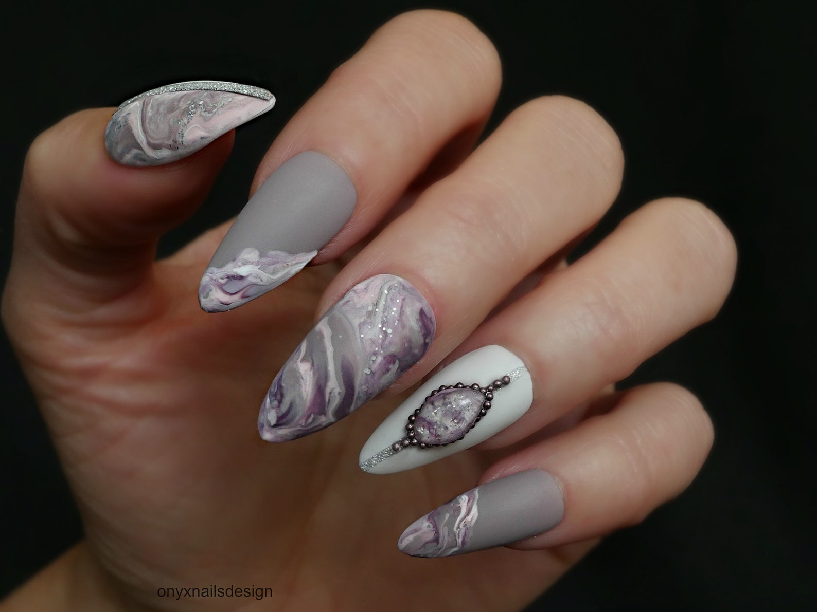 Matte Stick on Nails False Nail Set Almond Nails Any Size Hand | Etsy