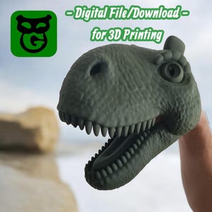 Marioneta de mano de Carnotaurus (Plano 3D; Multicolor, 3 mf incluido)
