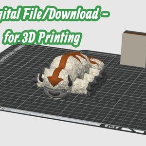 flying bison; inspired by Appa (3D Blueprint; Multicolor.3mf included)