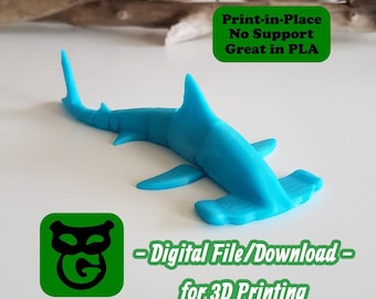 Hammerhead Shark (3D Blueprint)