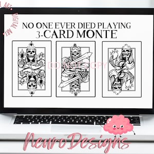 Niemand stierf ooit door 3 kaartmonte te spelen - Fantastic Beasts Inspired - Digitaal bestand