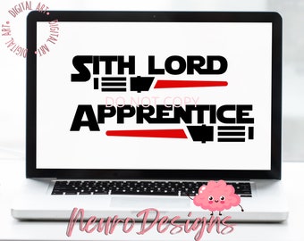 Sith Lord and Apprentice - Star wars inspired - Digital File