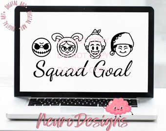 Squad Goals - Jack, Christmas Story, Elf, Clark inspired - Digital File