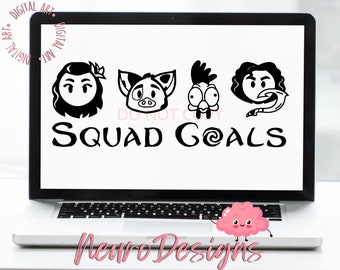 Squad Goals - Moana Inspired - Digital File