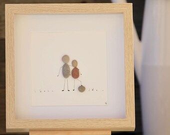Pebble photo fait main Cadeau Amour Cadre Photo Art Craft