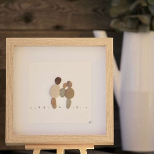 Pebble Art pebbles Frame gift gift | Love | Family | Baby | Birth| announcement
