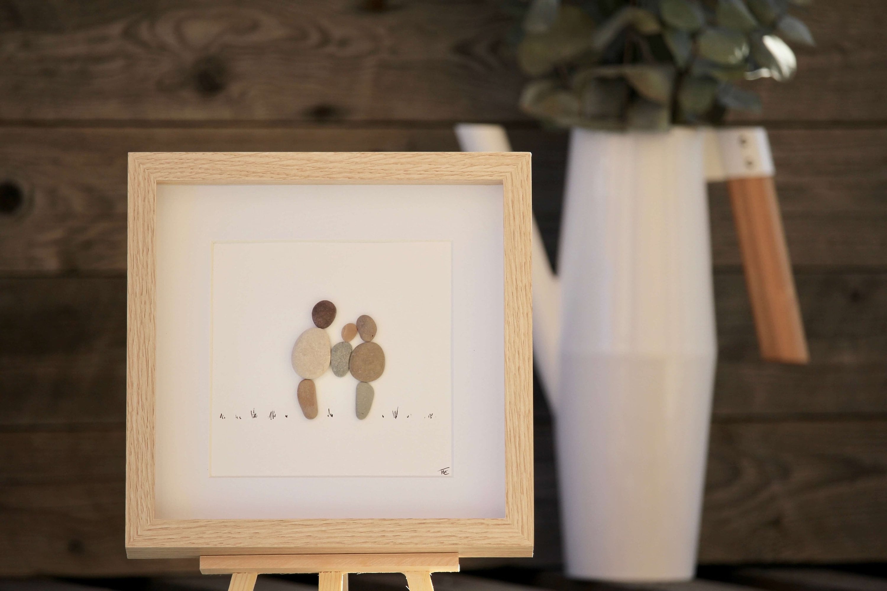 Pebble Art Galets Cadre Tableau Cadeau Gift | Amour Famille Bébé Naissance Annonce