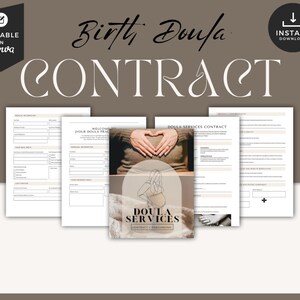 Editable Birth Doula Onboarding Contract Template Instant Download