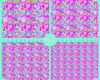 Printed Vinyl, Floral Print Pattern Tumbler Vinyl, Heat Transfer Floral Print, Outdoor Waterproof, Vinyl Sheets, Sticker, Shirt Vinyl #136