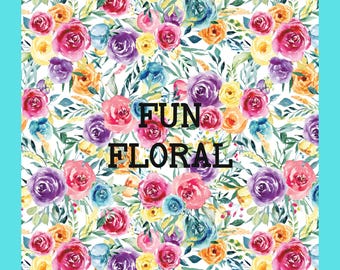 Printed Vinyl, Floral Print Pattern Tumbler Vinyl, Heat Transfer Floral Print, Outdoor Waterproof, Vinyl Sheets, Sticker, Shirt Vinyl #205
